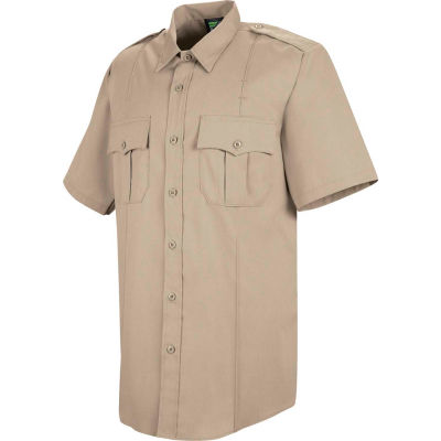 Horace Small Deputy Deluxe Men's Short Sleeve Shirt Silver Tan 15.5 - HS12