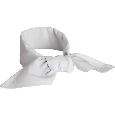 Chef Designs Neckerchief, White, Polyester/Cotton, 40" x 20"
