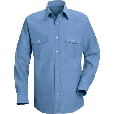 Red Kap® Men's Deluxe Western Style Shirt Long-M SC14-SC14LBLNM