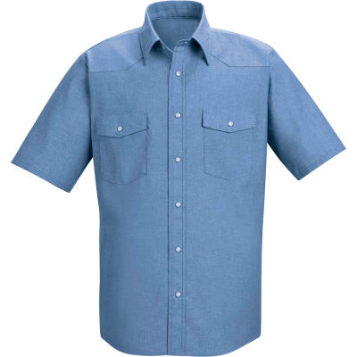 Red Kap® Men's Short Sleeve Deluxe Western Style Shirt Long-XL SC24-SC24LBSSLXL