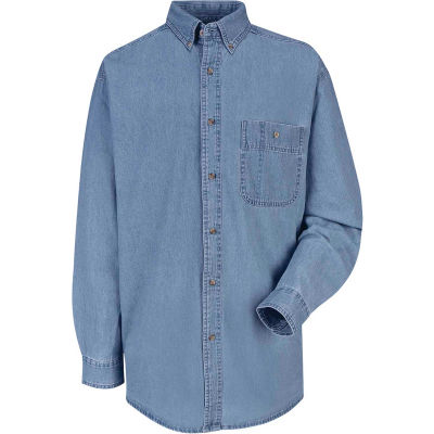Red Kap® Men's Wrangler Denim Shirt Long-2XL SD10-SD10MSLN2XT