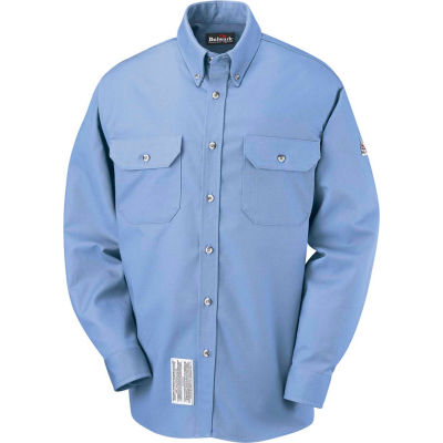 EXCEL FR® ComforTouch® FR Dress Uniform Shirt SLU2, Light Blue, Size XL Regular