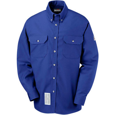 EXCEL FR® ComforTouch® FR Dress Uniform Shirt SLU2, Royal Blue, Size 3XL Regular