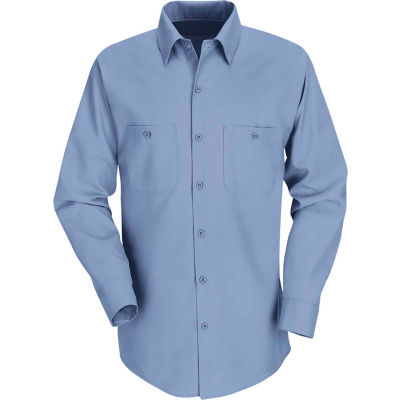 Red Kap® Men's Industrial Work Shirt Long Sleeve Light Blue Long-L SP14