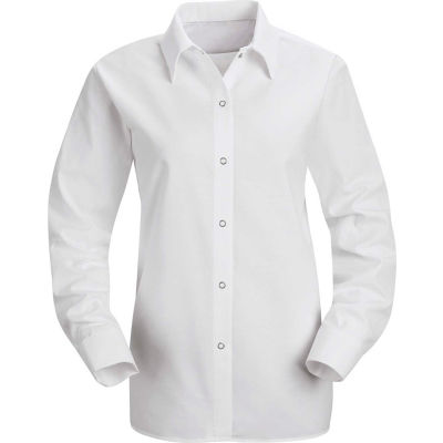 Red Kap® Men's Specialized Pocketless Polyester Work Shirt Long Sleeve White Regular-S SP15