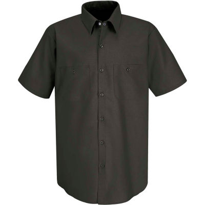 Red Kap® Men's Industrial Work Shirt Short Sleeve Charcoal S SP24