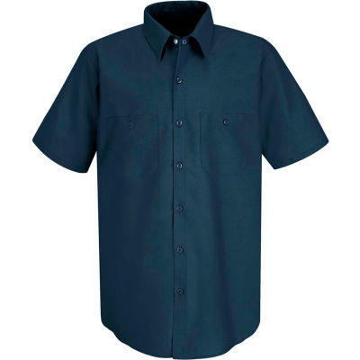 Red Kap® Men's Industrial Work Shirt Short Sleeve Dark Blue 3XL SP24