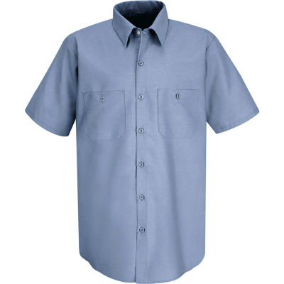 Red Kap® Men's Industrial Work Shirt Short Sleeve Petrol Blue Long-M SP24