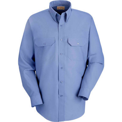 Red Kap® Men's Solid Dress Uniform Shirt Long Sleeve Petrol Blue 2XL-345 SP50