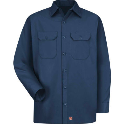 Red Kap® Men's Utility Uniform Shirt Long Sleeve Navy Long-2XL ST52