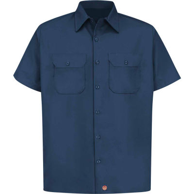 Red Kap® Men's Utility Uniform Shirt Short Sleeve Navy 3XL ST62