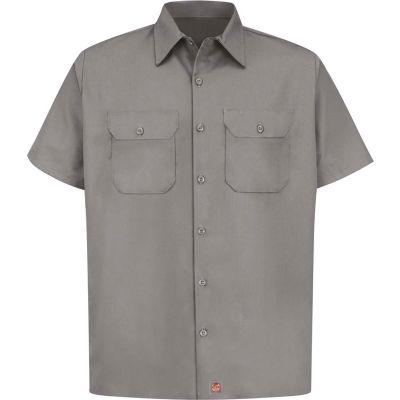 Red Kap® Men's Utility Uniform Shirt Short Sleeve Silver M ST62