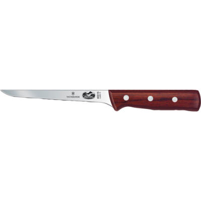 Victorinox 6 Boning Knife, Narrow Blade, Flexible, Rosewood Handle 40015