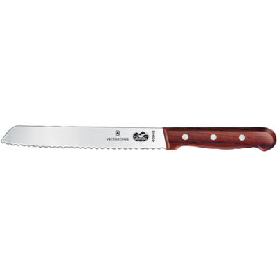 Victorinox 40048 - Bread Knife, Slant Tip, Serrated Blade, Rosewood Handle, 7"
