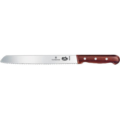 Victorinox 8 Bread Knife, Slant Tip, Serrated Blade, Rosewood Handle 40049