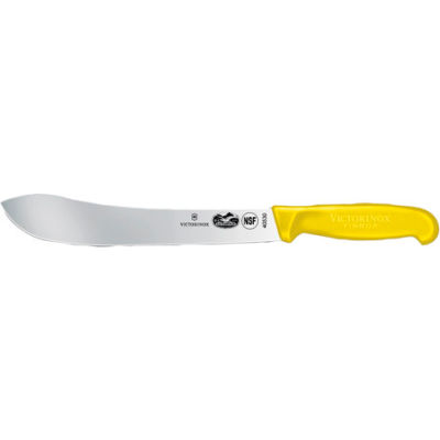 10", Straight Edge, Yellow Fibrox Handle, Butcher Knife