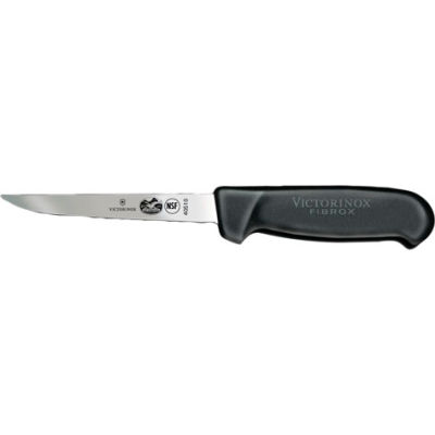 Victorinox 5 Boning Knife, Narrow Blade, Stiff, Black Fibrox Handle 40510