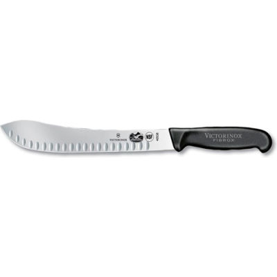 10", Granton Edge, Straight Blade, Fibrox Handle, Butcher Knife