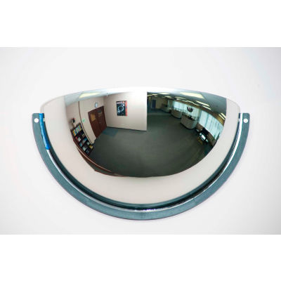 Global Industrial Half Dome Acrylic Mirror, Indoor, 18" Dia., 180° Viewing Angle