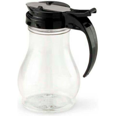 Vollrath® Polycarbonate Jar, 1412-06, 10 Oz. Capacity, W/ Black Top - Pkg Qty 12
