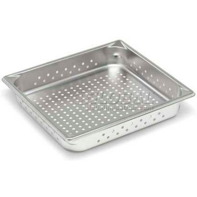 Vollrath® Super Pan V Perforated Pan, 30123, 2-1/2" Depth, 2/3 Pan Size - Pkg Qty 6