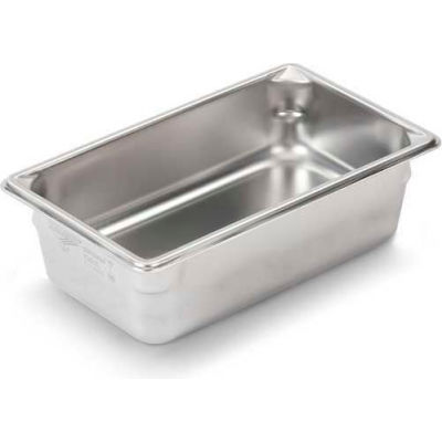 Vollrath 30442 - Super Pan V Stainless Steam Table Pan, 4" Depth, 1/4 Size - Pkg Qty 6
