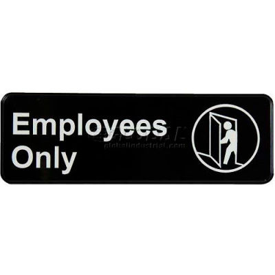 Vollrath® Employees Only Sign, 4506, 3" X 9"
