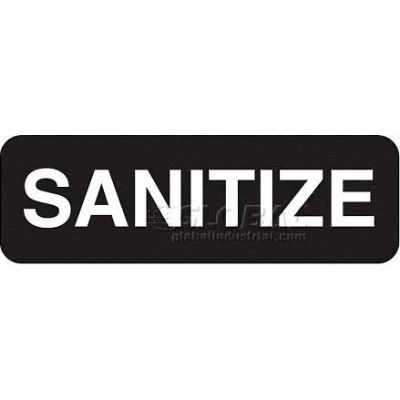 Vollrath, Sanitize Sign, 4519, 3" X 9"