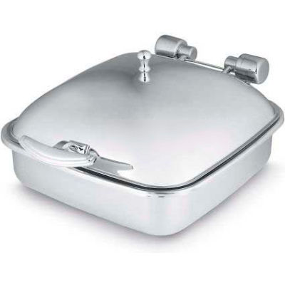 Vollrath, Intrigue Square 6 Quart Induction Chafer, 46132, W/ Stainless Steel Food Pan, Solid Top