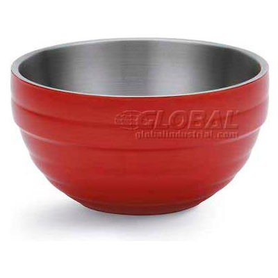 Vollrath, Double-Wall Insulated Serving Bowl, 4658755, 0.75 Quart, Fire Engine Red - Pkg Qty 6
