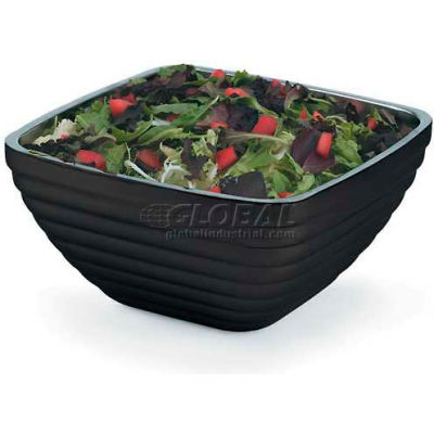 Vollrath® Square Insulated Serving Bowls, 4763260, 1.8 Quart, Black Black - Pkg Qty 12