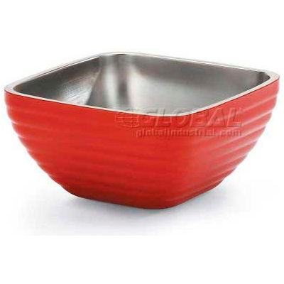 Vollrath, Square Insulated Serving Bowls, 4763555, 5.2 Quart, Fire Engine Red - Pkg Qty 4
