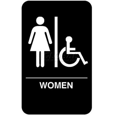 Vollrath® Women/Accessible Braille Symbol Sign, 5630, 6" X 9"