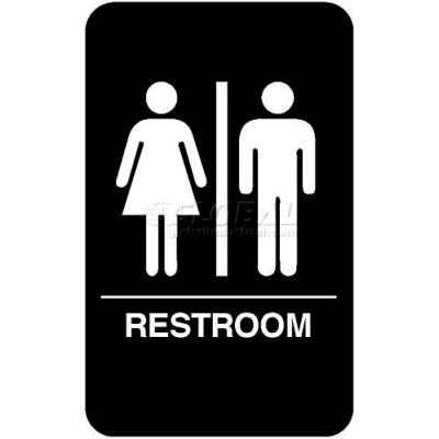 Vollrath, Restroom Braille Symbol Sign, 5633, 6" X 9"