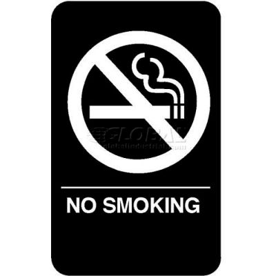 Vollrath, No Smoking Braille Symbol Sign, 5638, 6" X 9"