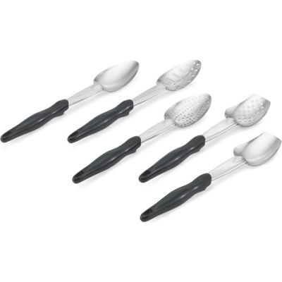 Vollrath® Perforated Spoon - Black Ergo Handle - Pkg Qty 12