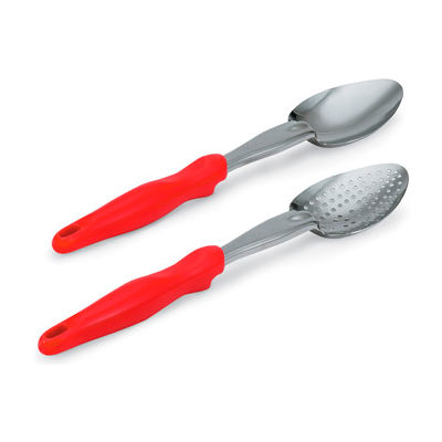 Solid Red Ergo Grip Spoon - Pkg Qty 12
