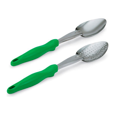 Solid Green Ergo Grip Spoon - Pkg Qty 12