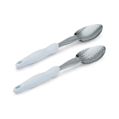 Perforated White Ergo Grip Spoon - Pkg Qty 12