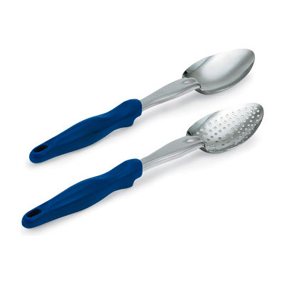 Vollrath® Perforated Blue Ergo Grip Spoon - Pkg Qty 12