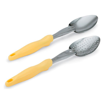 Perforated Yellow Ergo Grip Spoon - Pkg Qty 12