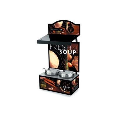 Vollrath® Cayenne® 7203202, Twin Well 7 Qt. Soup Merchandisers - Canopy Tuscan