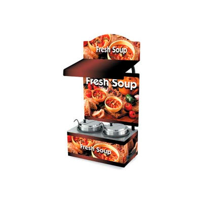 Vollrath® Cayenne® 7203203, Twin Well 7 Qt. Soup Merchandisers - Canopy Country Kitchen