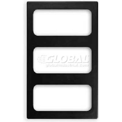 Vollrath® Miramar Resin Template For Contemporary Pan 8244218 Three Small Rectangle Solid Black