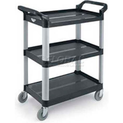Vollrath® Multi-Purpose Plastic Carts, 97006, Black, 300 Lb. Capacity, 33" X 16-13/16" X 37"