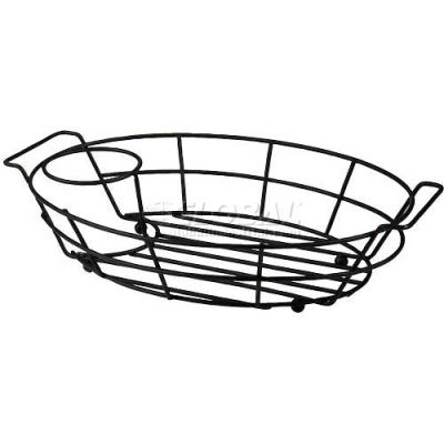 Vollrath, Oval Basket W/ Ramekin Holder, WB-8007, Chrome, 7-1/8" X 10-1/2" - Pkg Qty 12