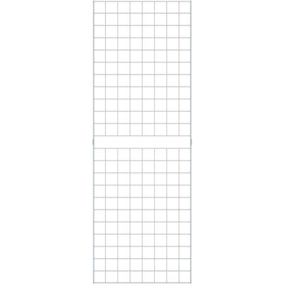 2' x 6' - Portable Wire Grid Wall Panel - Semi-Gloss White