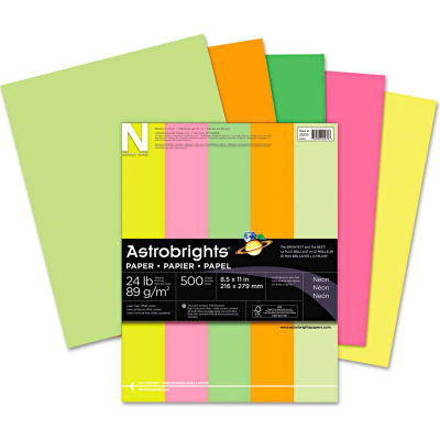 Neenah Paper Astrobrights Colored Paper 20270, 8-1/2" X 11", Neon ...