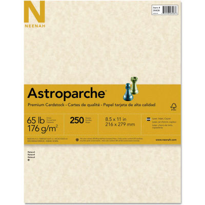 Neenah Paper Astroparche Specialty Card Stock 26428, 8-1/2" x 11", Natural, 250/Pack