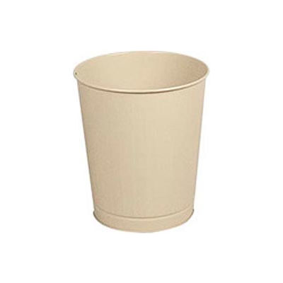 Round Wastebasket, Almond, 26 Quart, 13.5"Dia X 14.5"H - Pkg Qty 6